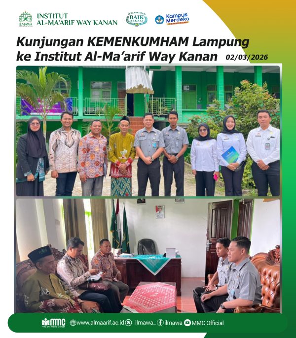 Kunjungan Kementerian Hukum dan HAM ke Institut Al Ma’arif Way Kanan Bahas Kerja Sama Sentra Kekayaan Intelektual